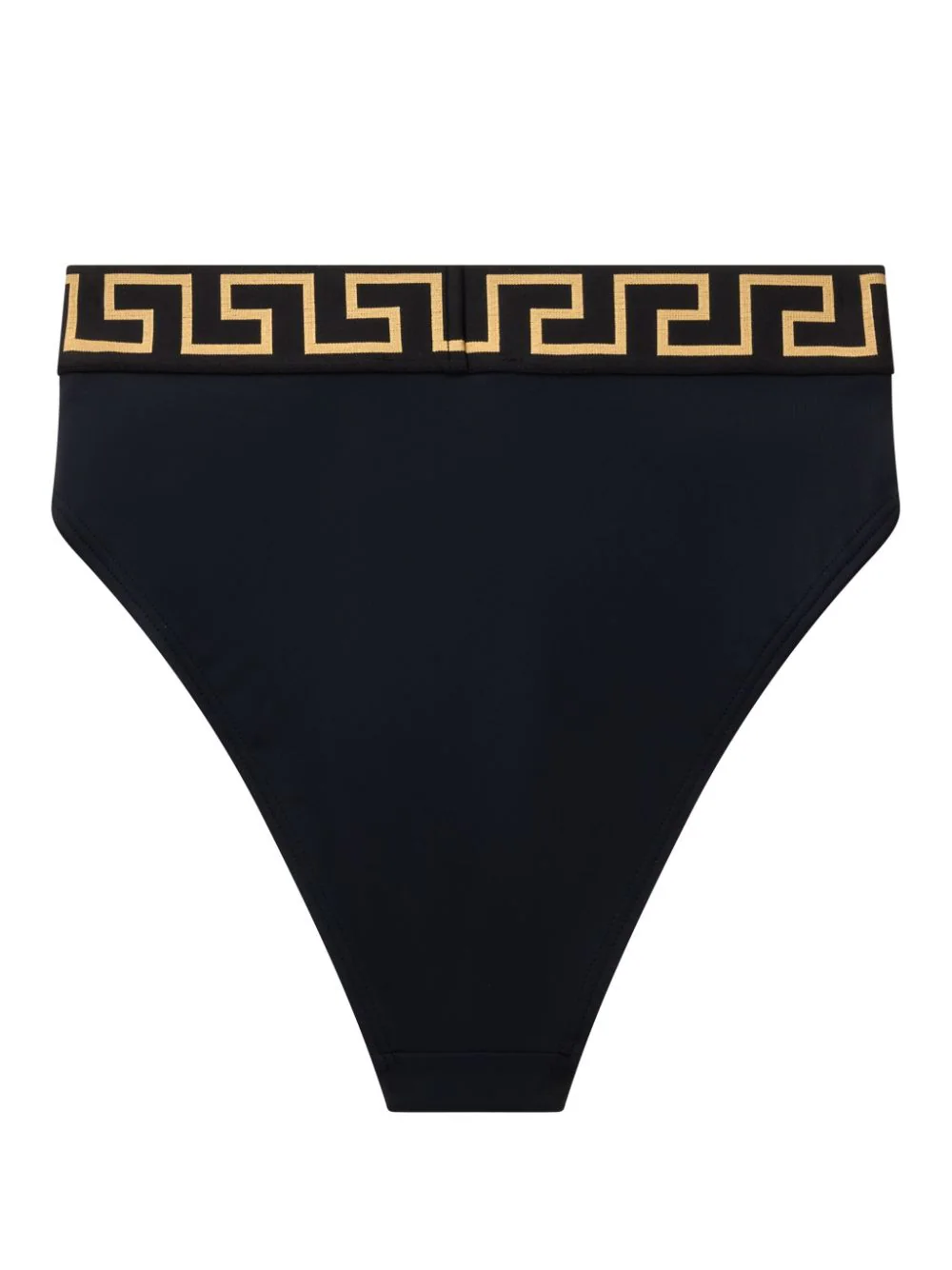 VERSACE High-waisted Bikini Bottom With Greca Border