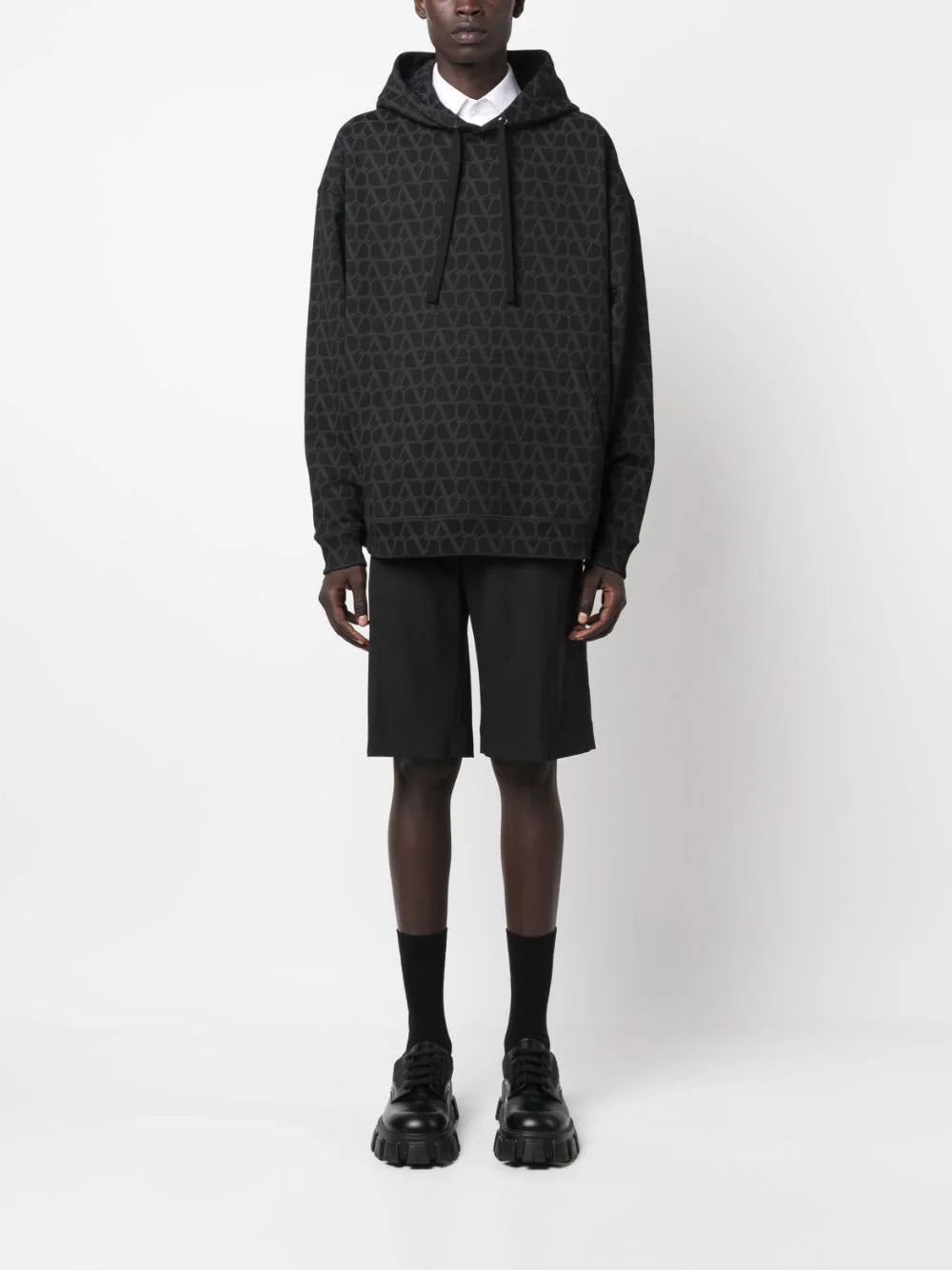 Valentino Garavani Hooded Sweatshirt With All-over Toile Iconographe