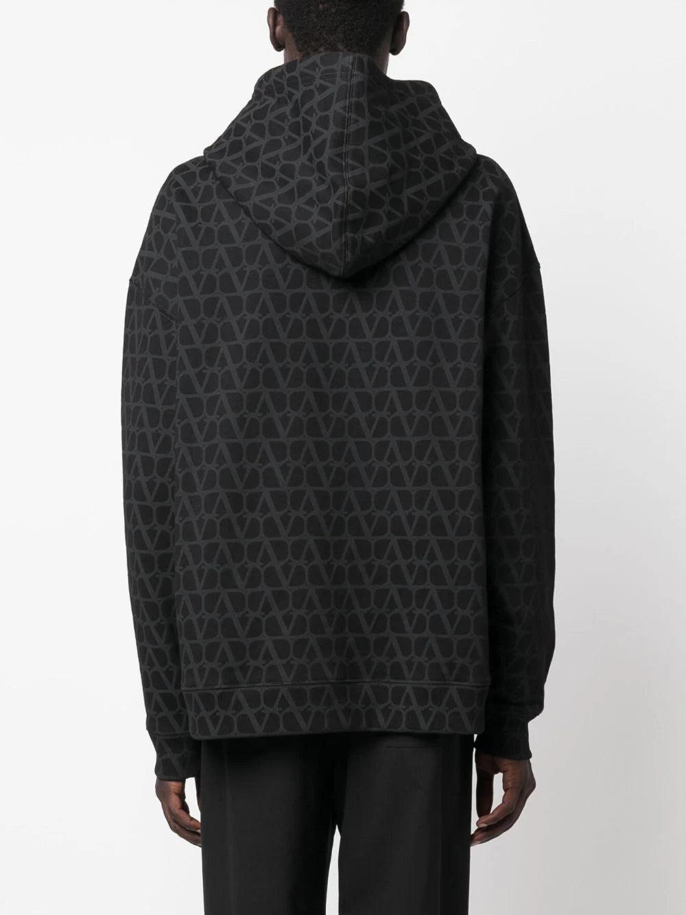 Valentino Garavani Hooded Sweatshirt With All-over Toile Iconographe
