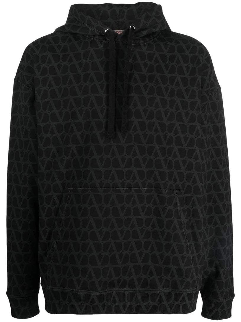 Valentino Garavani Hooded sweatshirt with all-over toile iconographe