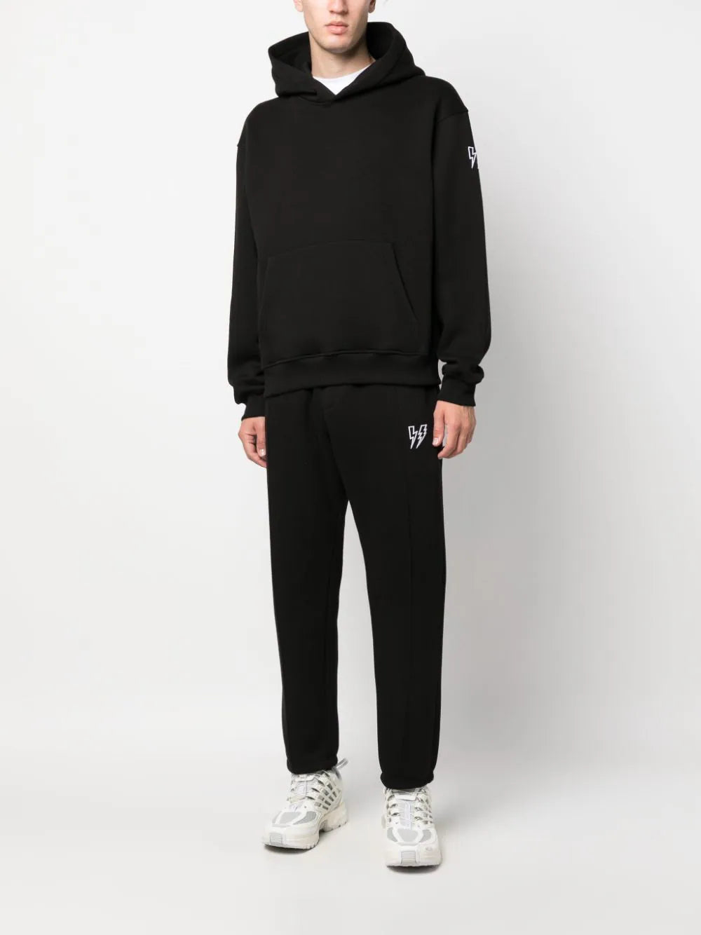 NEIL BARRETT Hooded Sweatshirt With Thunderbolt Logo