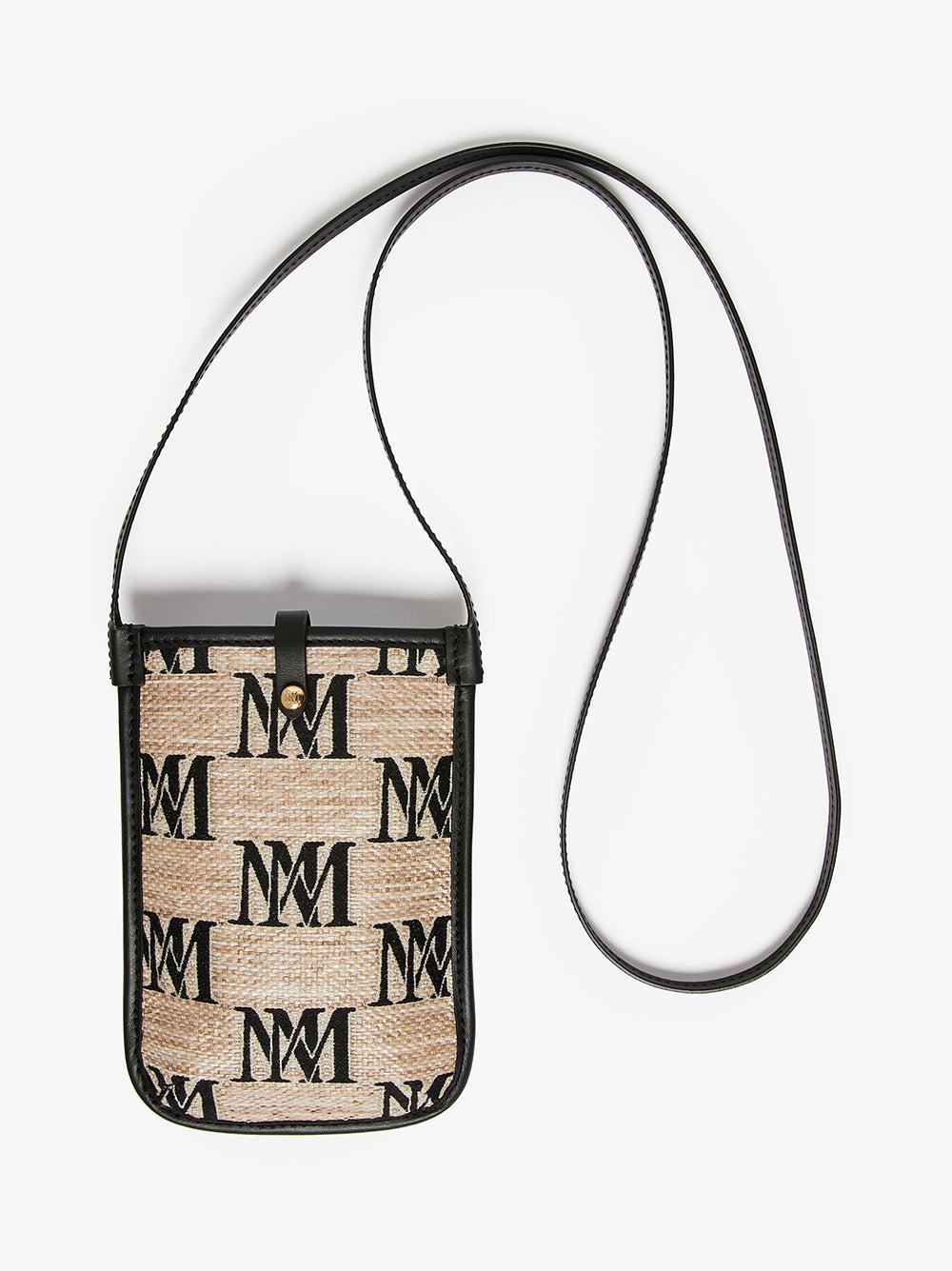 Max Mara Jacquard Raffia-effect Fabric Smartphone Holder