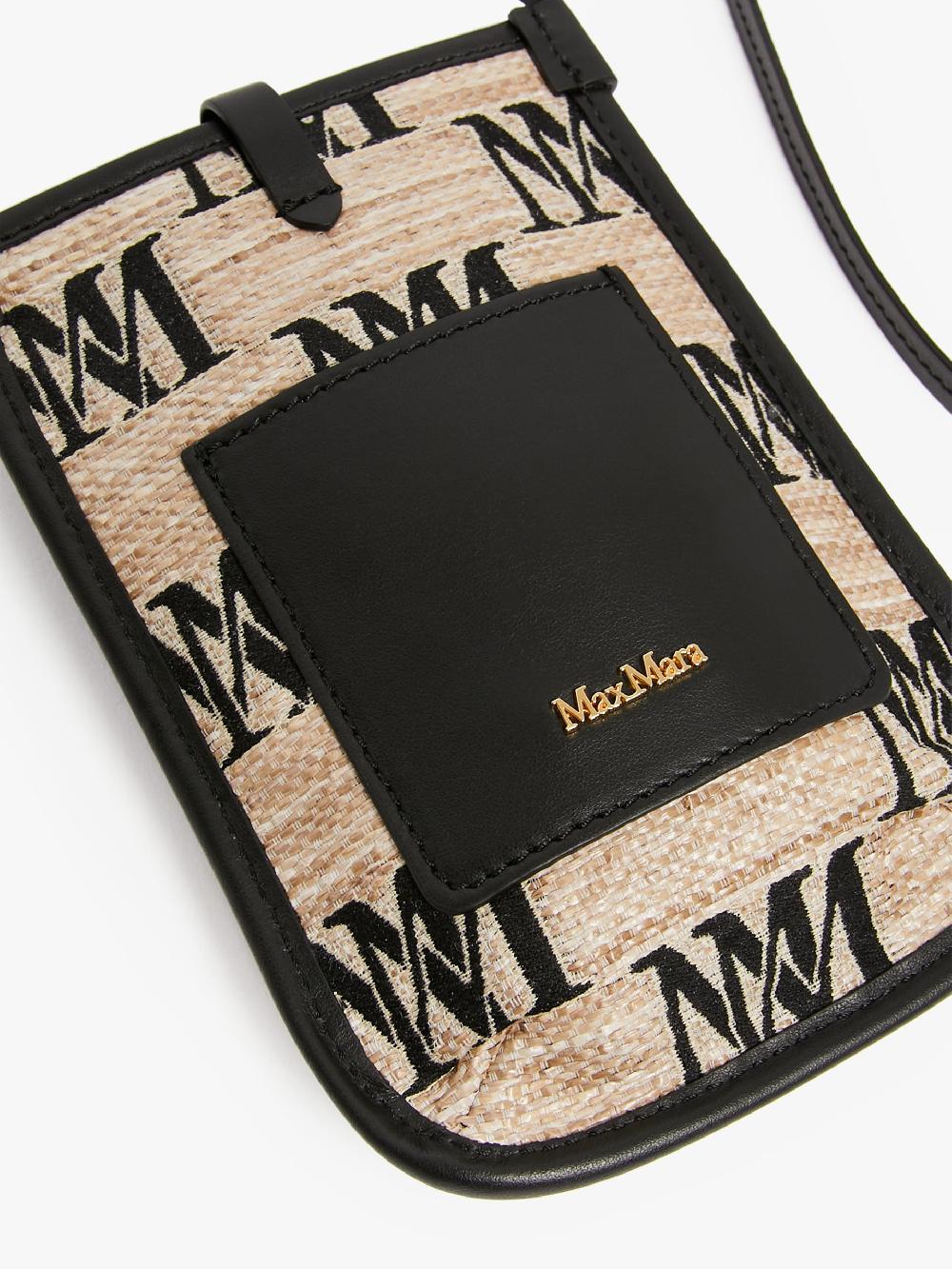 Max Mara Jacquard Raffia-effect Fabric Smartphone Holder