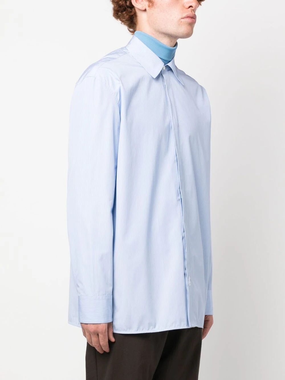 JIL SANDER Logo-embroidered Pinstripe Shirt