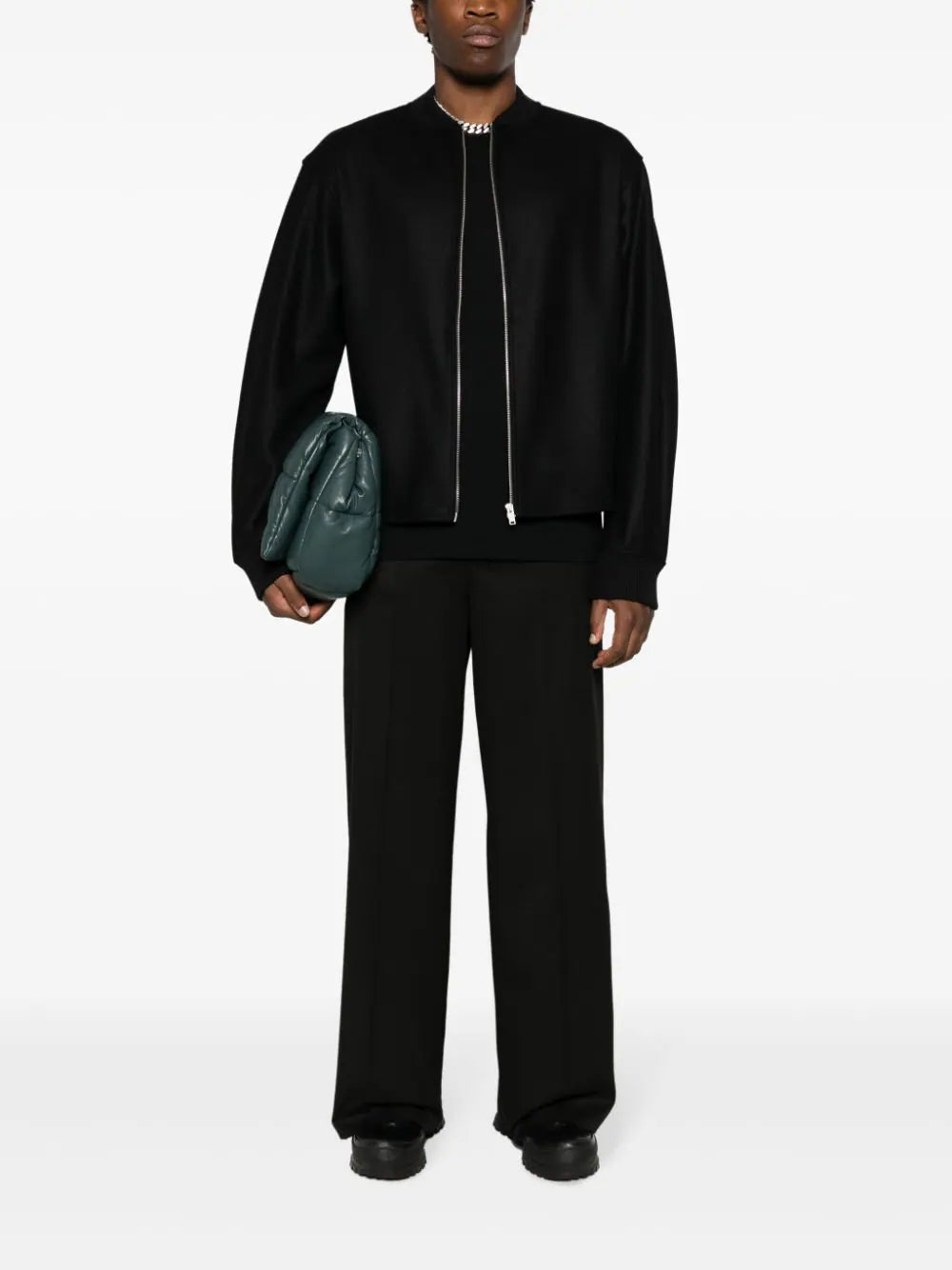 JIL SANDER Sweatshirt In Wool With Zip
