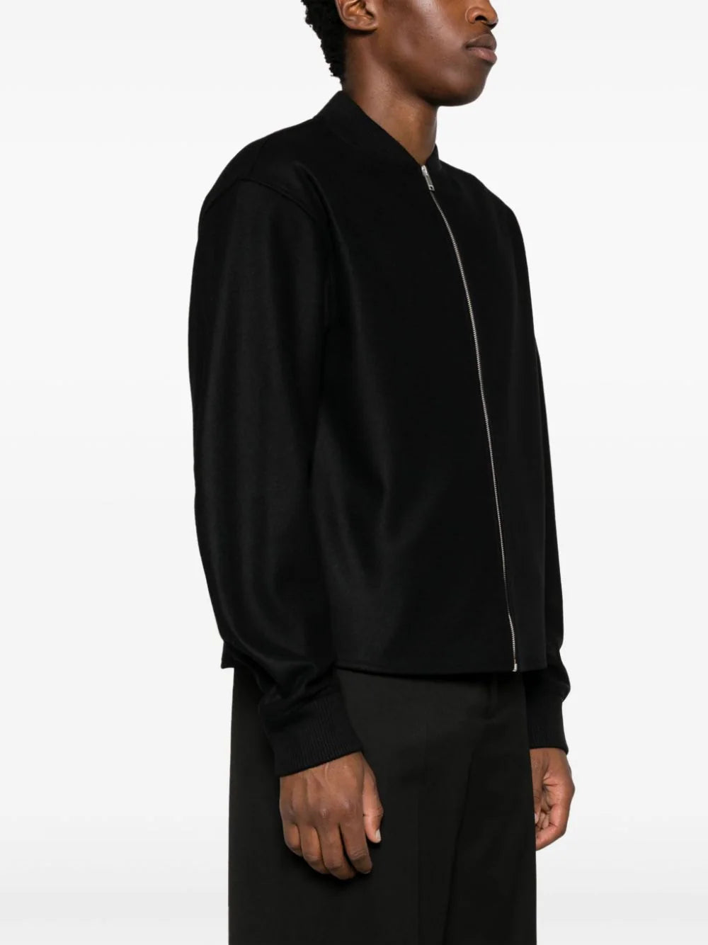 JIL SANDER Sweatshirt In Wool With Zip