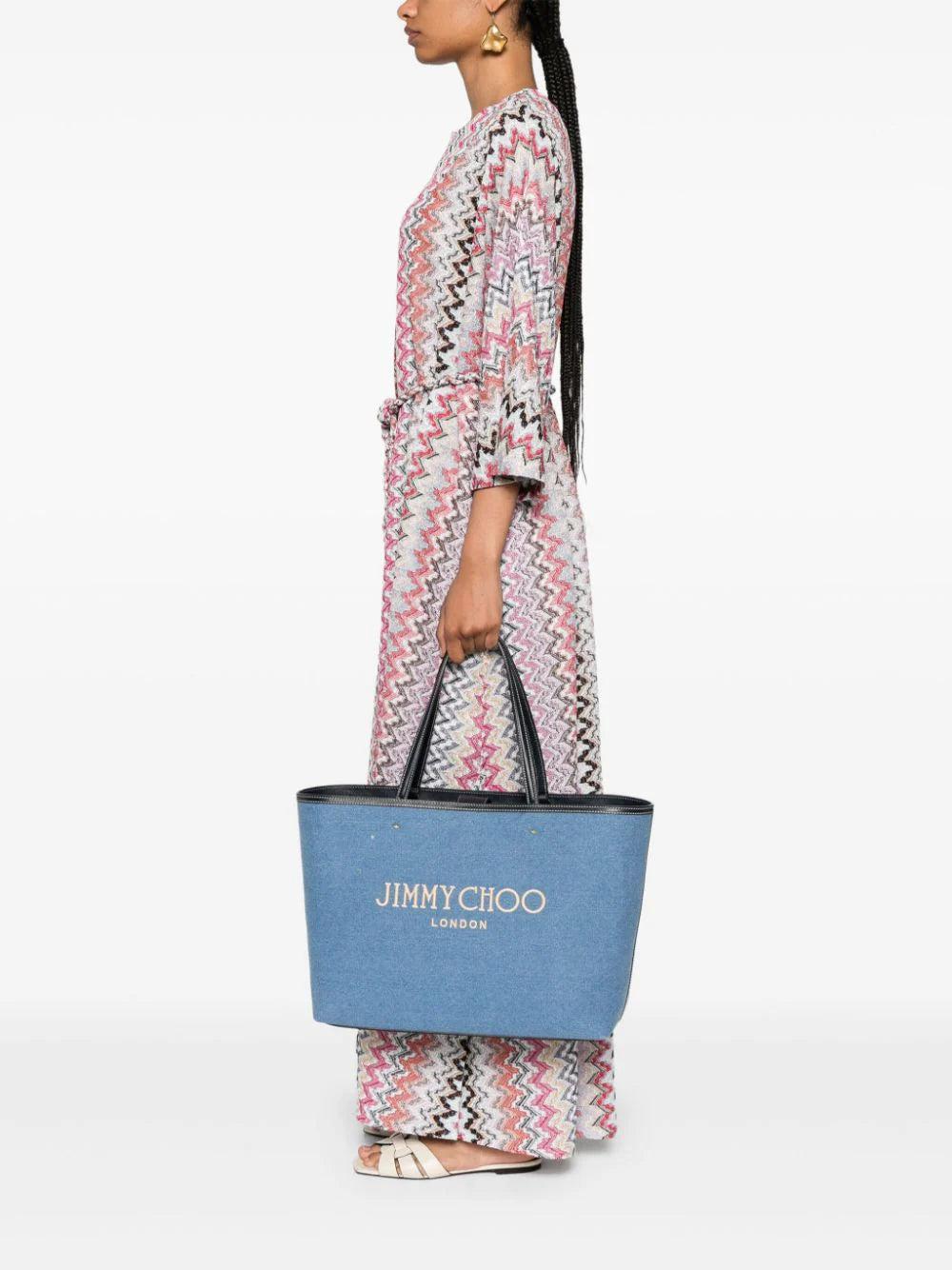 JIMMY CHOO Marlis Denim Tote Bag
