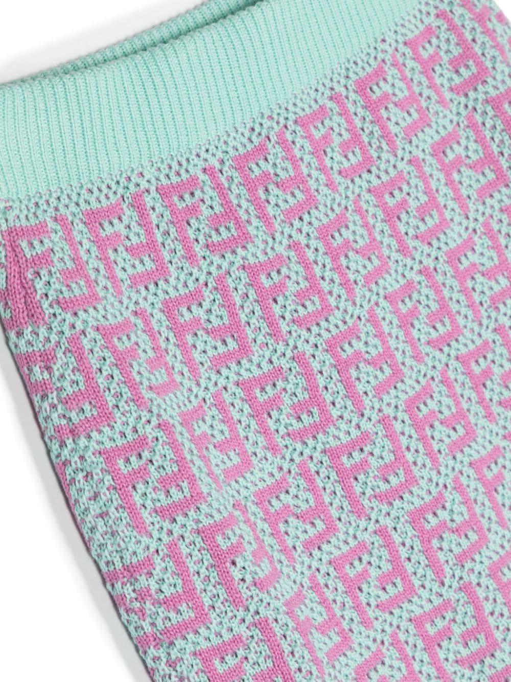 FENDI Kids Junior Mini Skirt In Multicolor Crochet Cotton