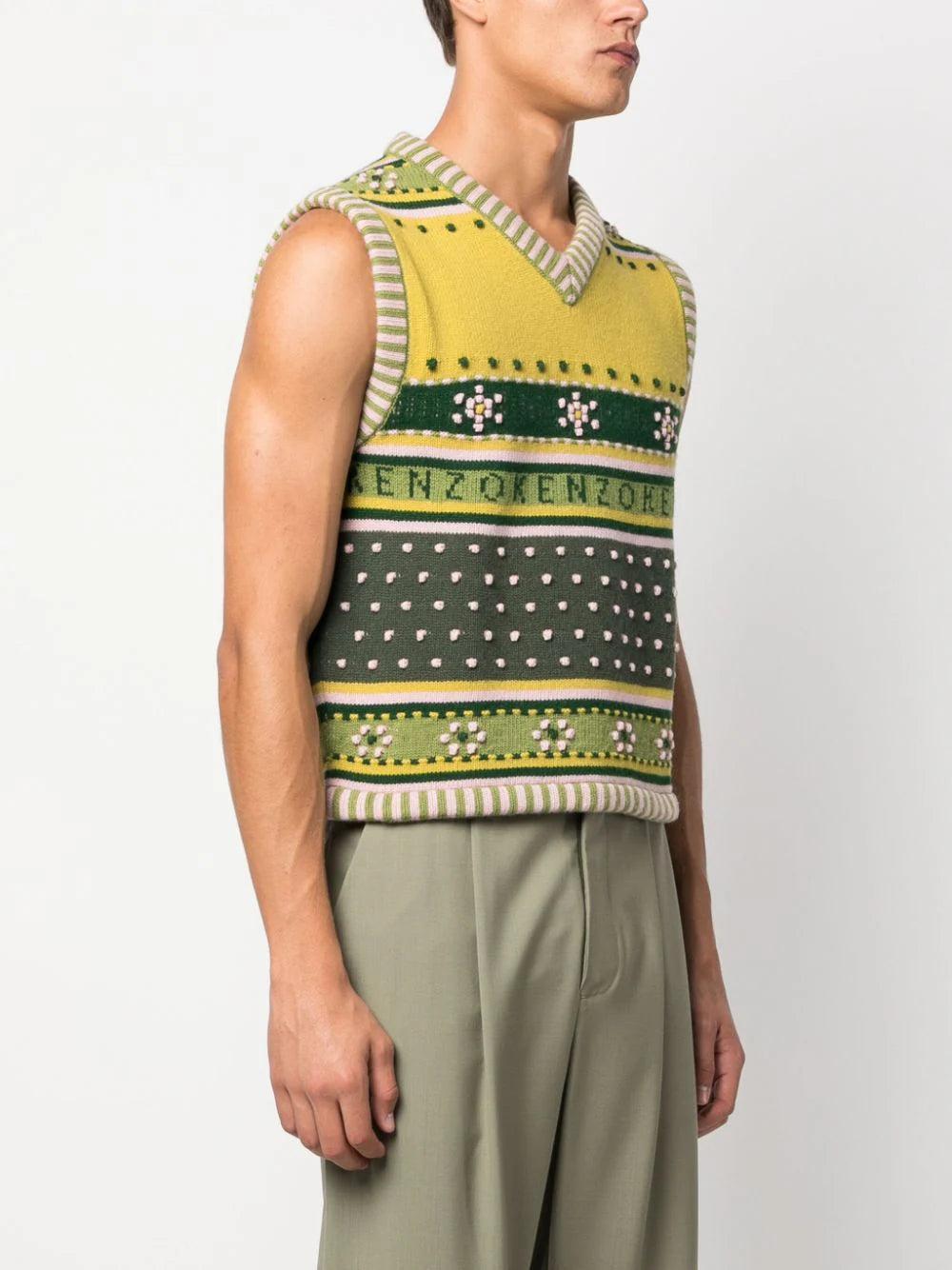 KENZO Fairisle Knitted Jumper Vest