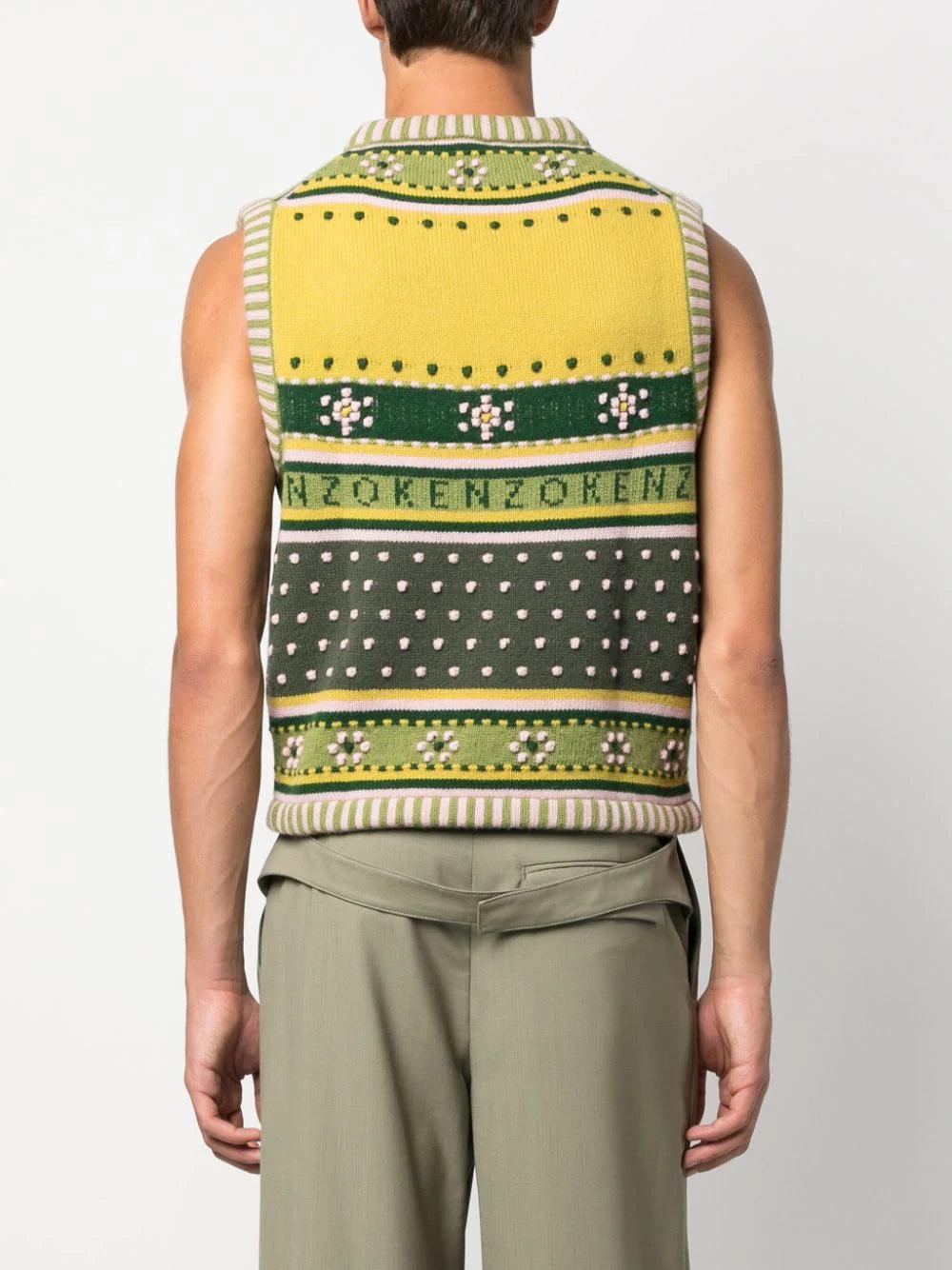 KENZO Fairisle Knitted Jumper Vest