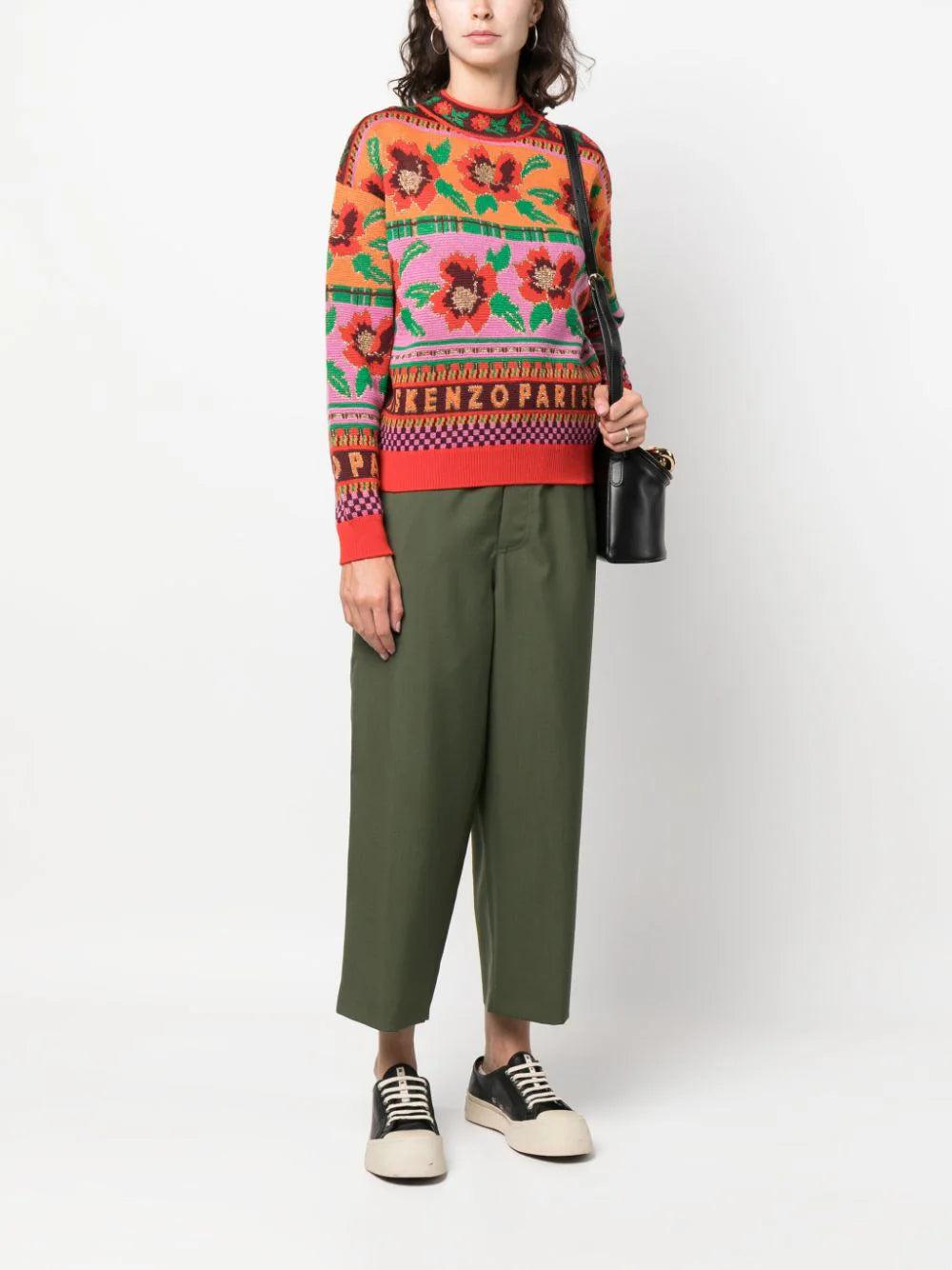 KENZO Intarsia-knit Wool-blend Jumper