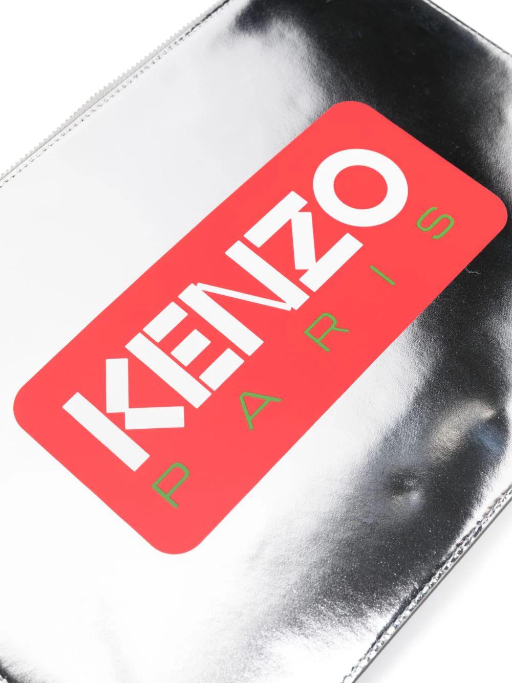 KENZO Large 'kenzo Paris' Leather Clutch