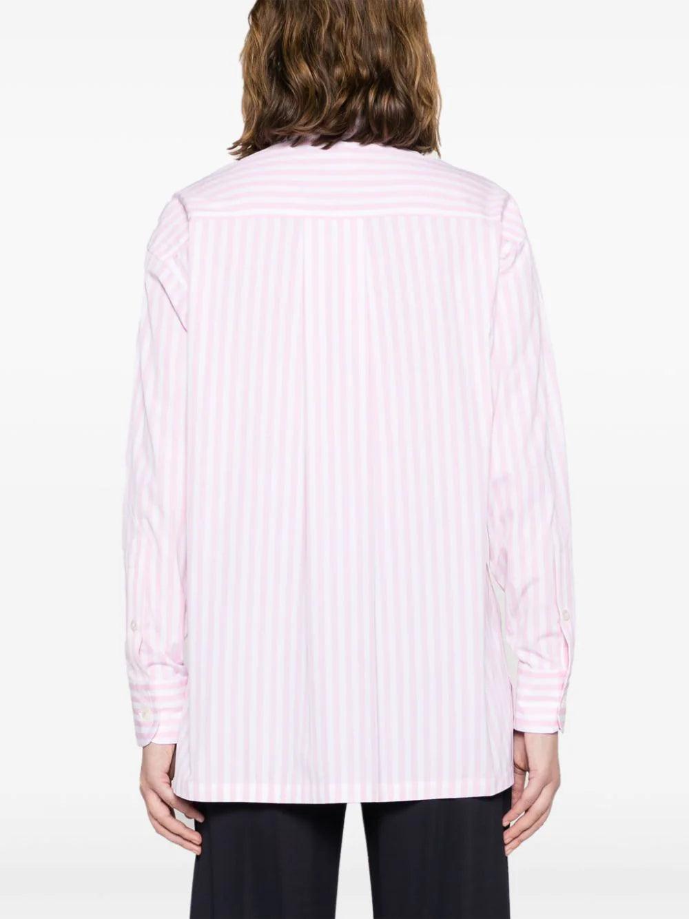 KENZO Oversized Striped Shirt With Embroidery