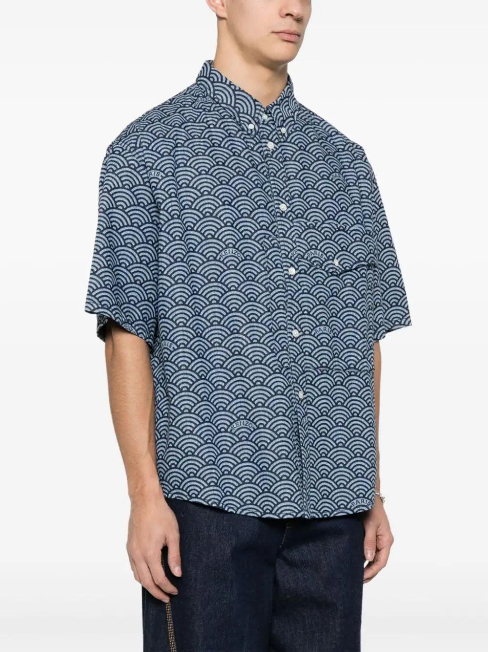 KENZO Seigaiha Denim Shirt