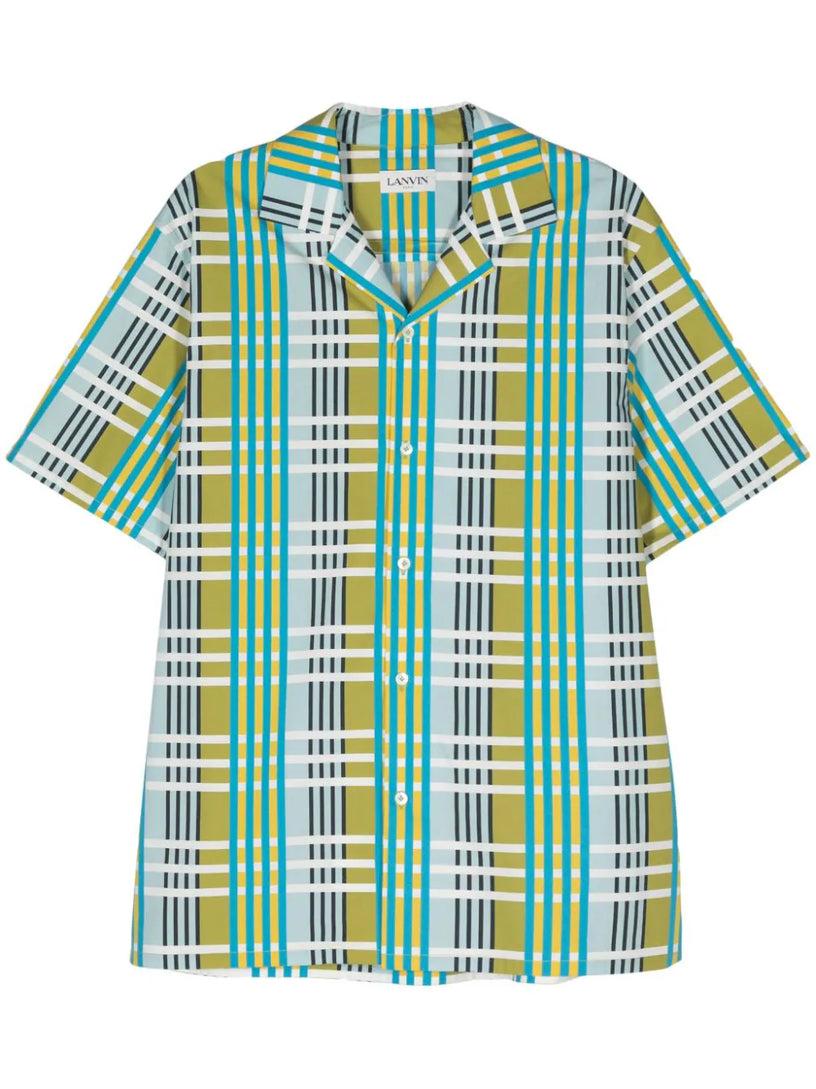 LANVIN Checkered bowling shirt