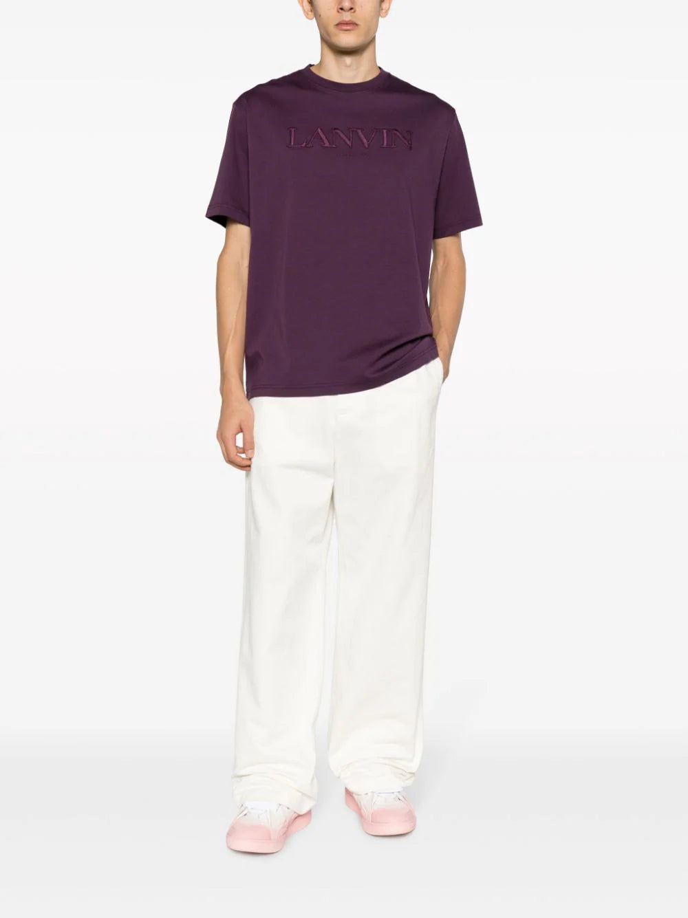 LANVIN Classic Lanvin Paris Embroidered T-shirt