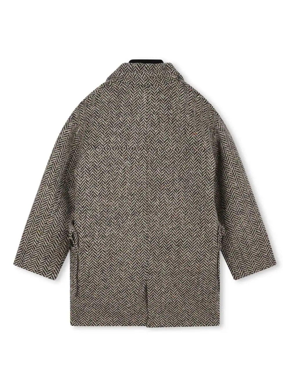 LANVIN Kids Herringbone Single-breasted Coat