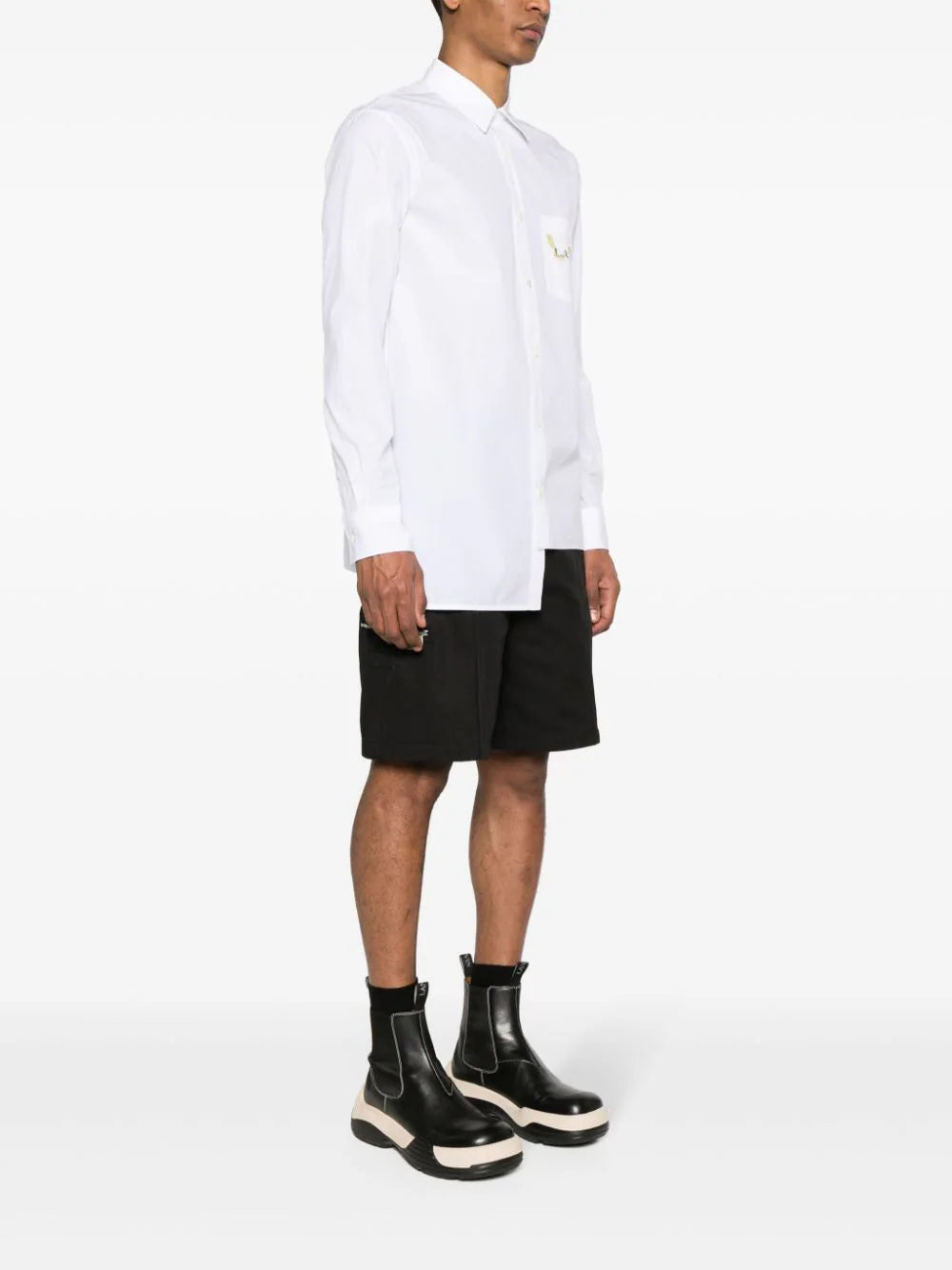 LANVIN Logo-print Asymmetric Shirt