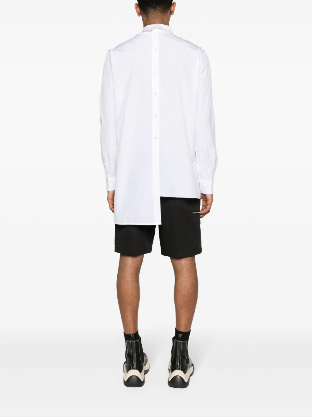LANVIN Logo-print Asymmetric Shirt