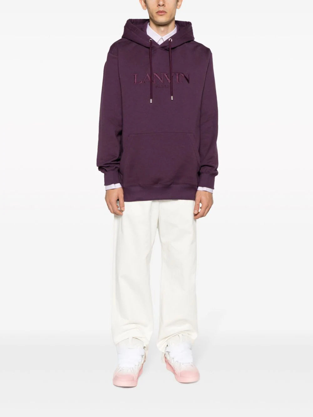LANVIN Oversized Embroidered Lanvin Paris Hoodie
