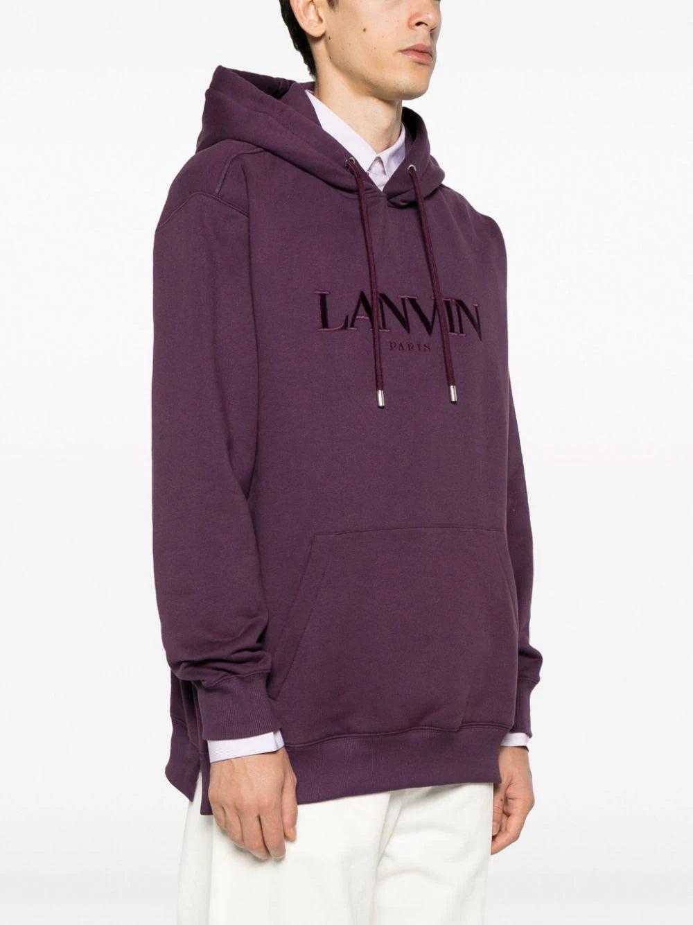 LANVIN Oversized Embroidered Lanvin Paris Hoodie