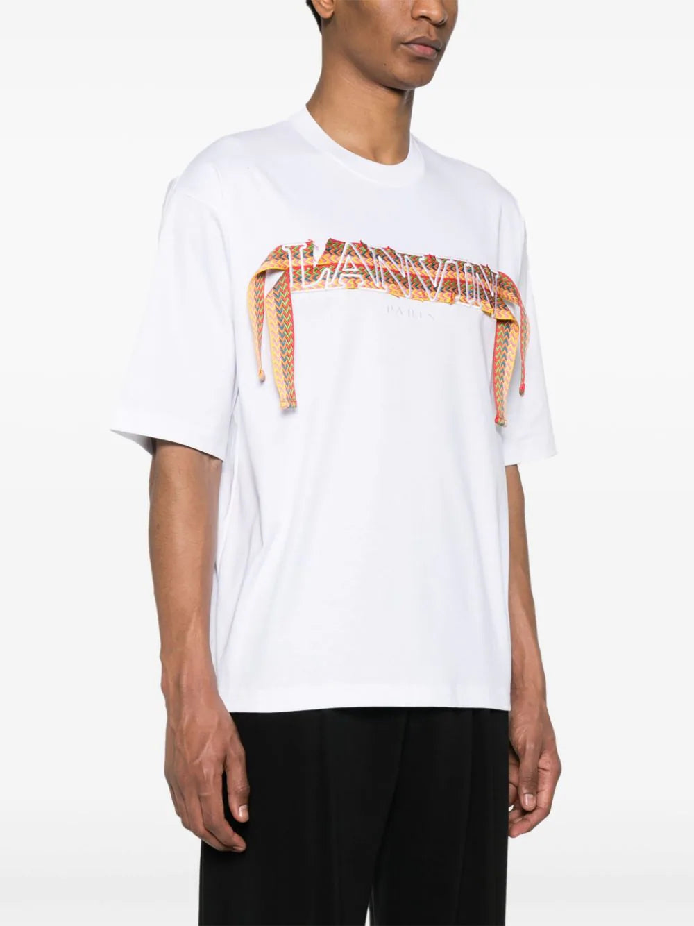 LANVIN Oversized Lanvin Curb Embroidered T-shirt