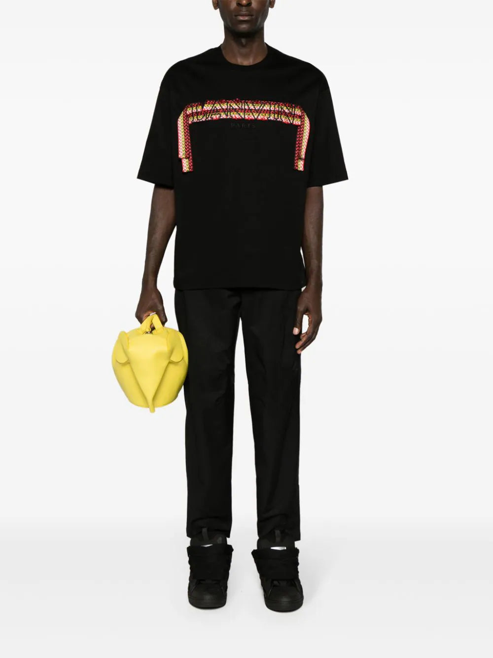 LANVIN Oversized Lanvin Curb Embroidered T-shirt