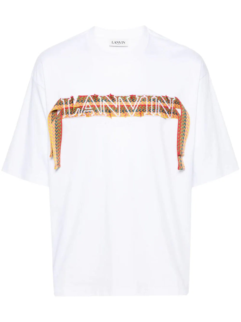 LANVIN Oversized lanvin curb embroidered t-shirt