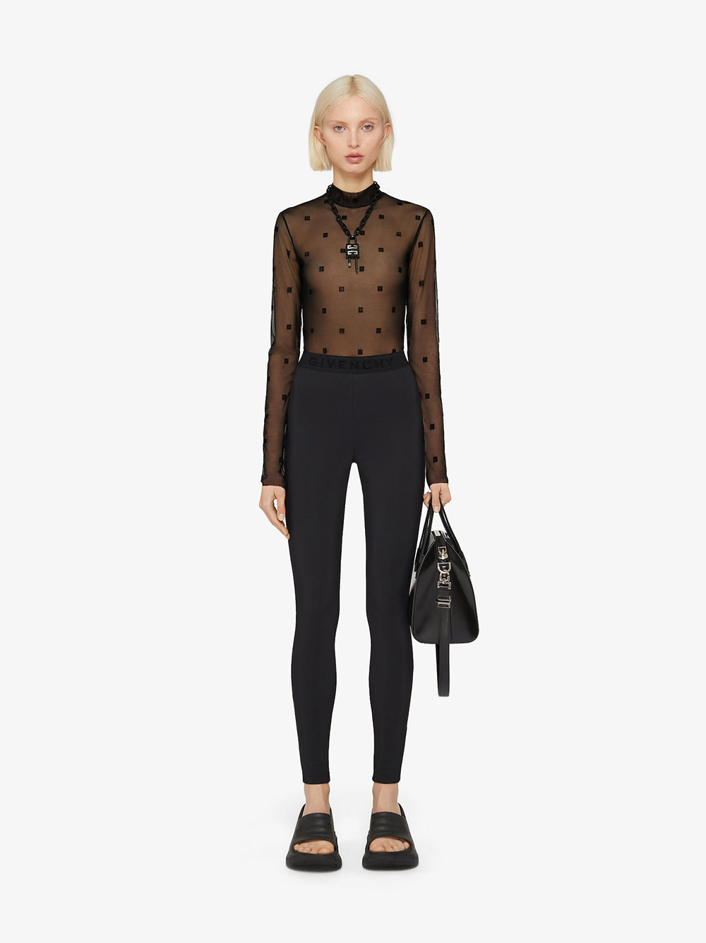 Givenchy Leggings In Jersey With Givenchy Waistband