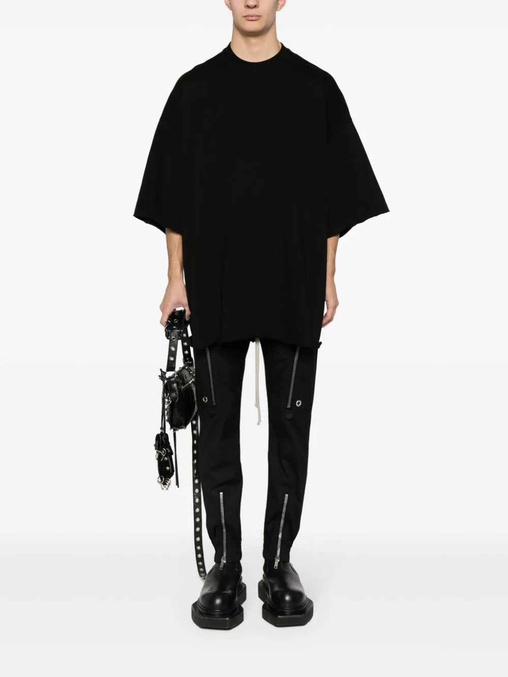 RICK OWENS Lido Bauhaus Cargo In Black Heavy Cotton Poplin
