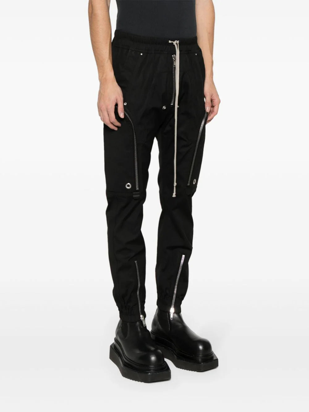 RICK OWENS Lido Bauhaus Cargo In Black Heavy Cotton Poplin