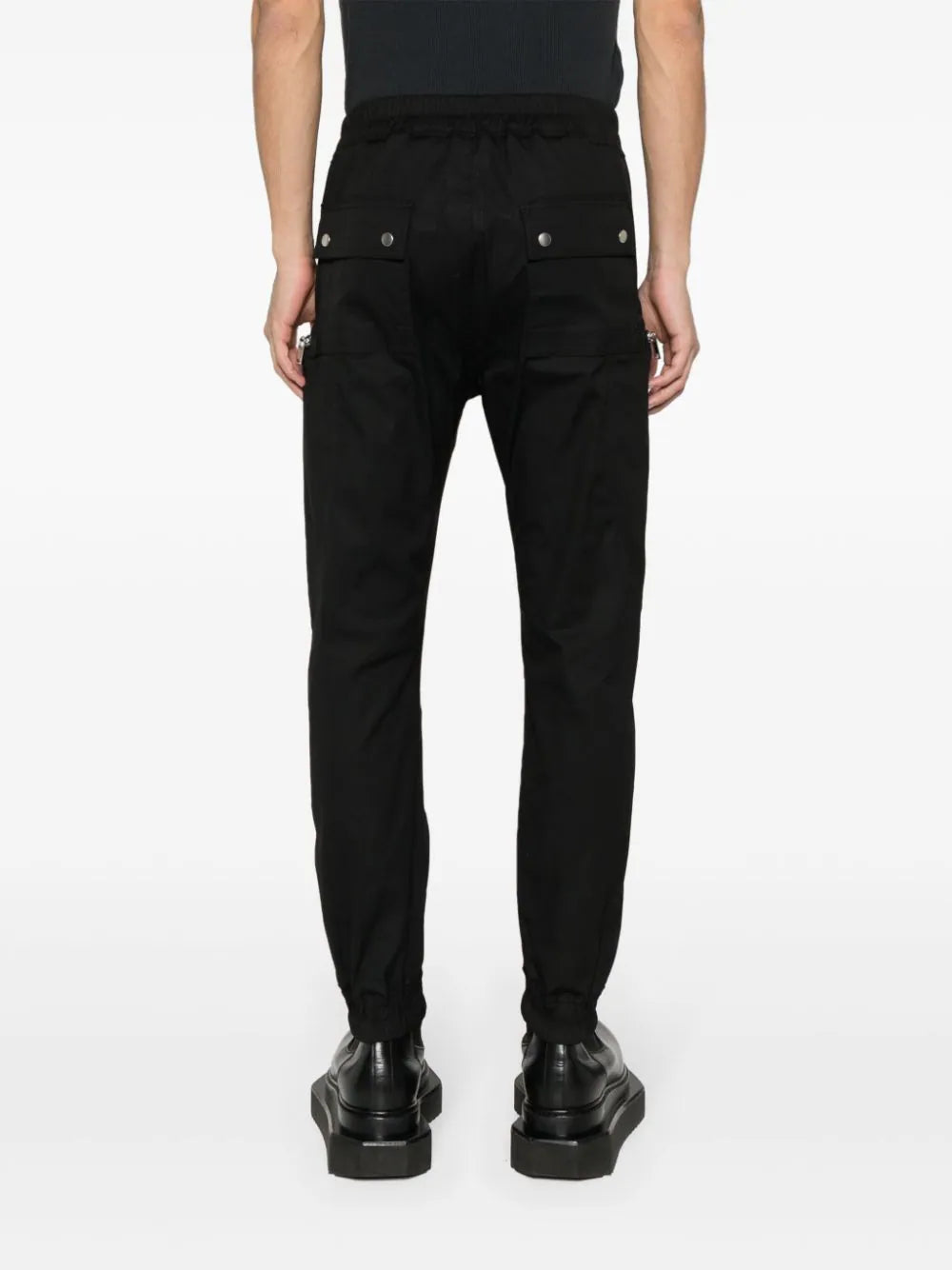RICK OWENS Lido Bauhaus Cargo In Black Heavy Cotton Poplin
