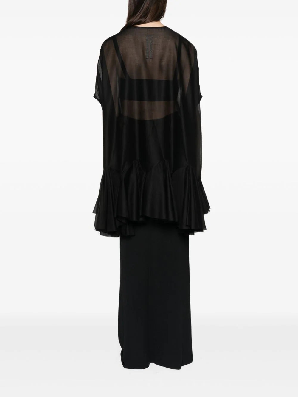 RICK OWENS Lido Divine Mini Dress In Milk Cotton Gauze