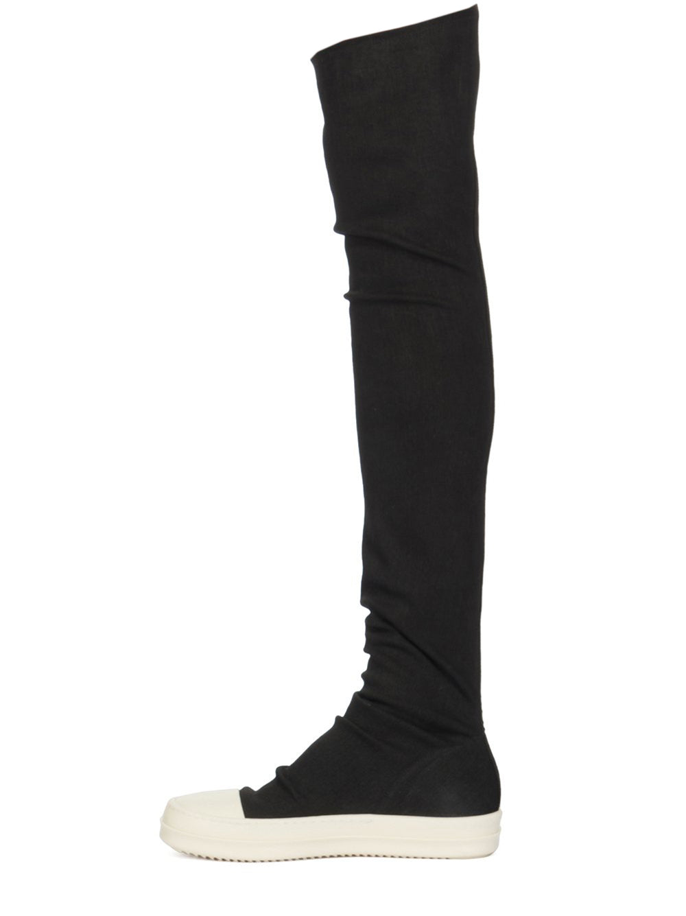 Rick Owens DRKSHDW Lido High Sock Sneakers In Stretch Denim