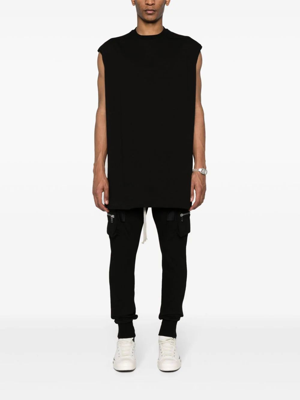 RICK OWENS Lido Mastodon Cargo In Black Heavy Jersey