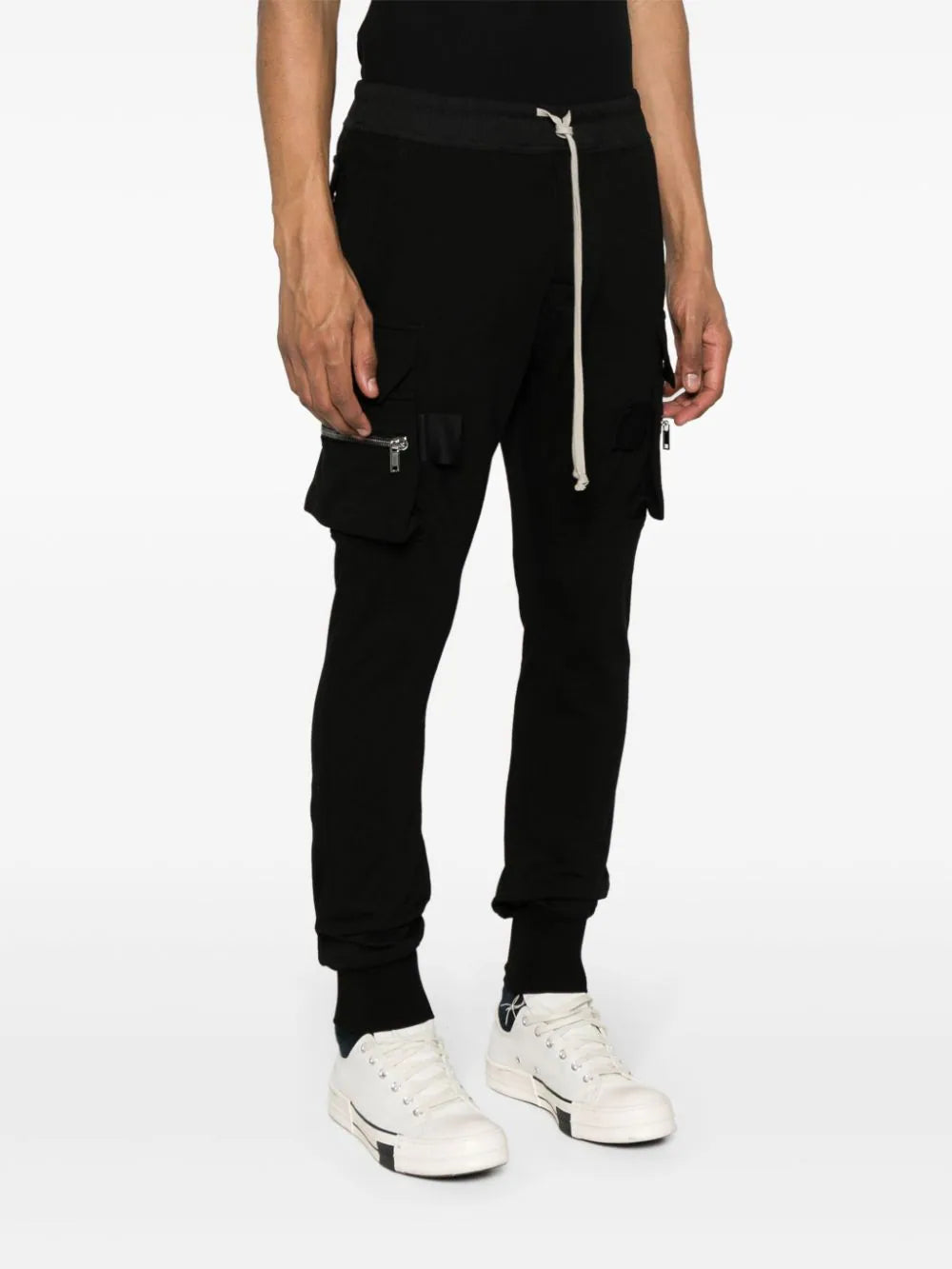 RICK OWENS Lido Mastodon Cargo In Black Heavy Jersey