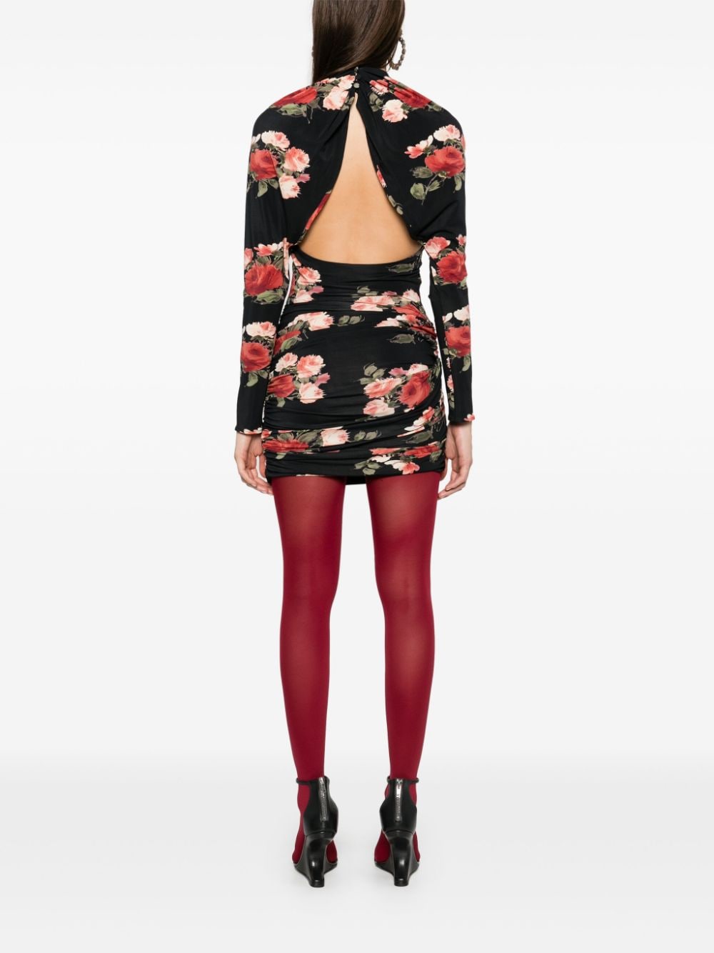 Magda Butrym Floral-print Draped Mini Dress