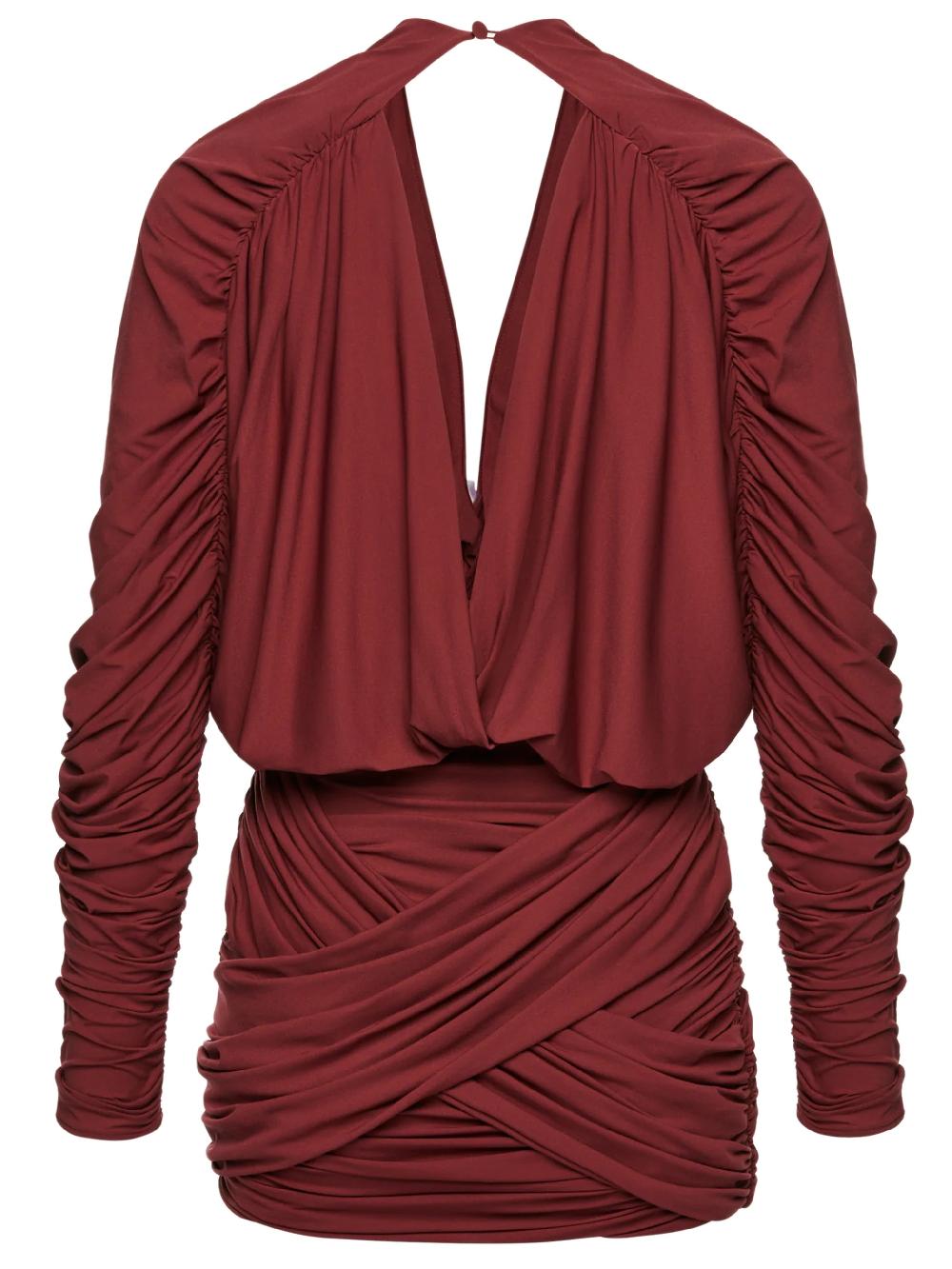 Magda Butrym Plunge-neck Draped Mini Dress