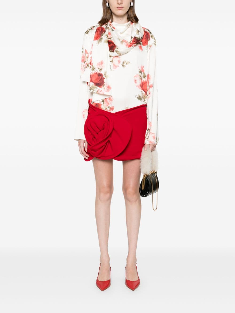 Magda Butrym Rose Mini Skirt