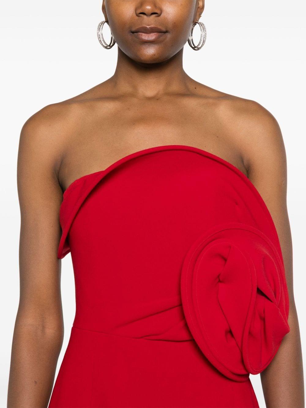 Magda Butrym Sculptural Rose Mini Dress