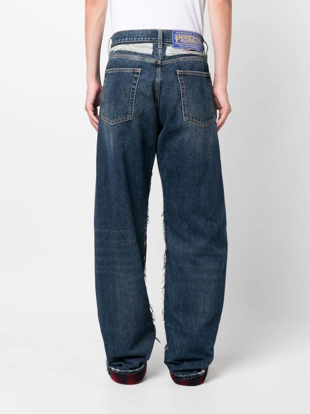 MAISON MARGIELA Ripped Straight-leg Jeans