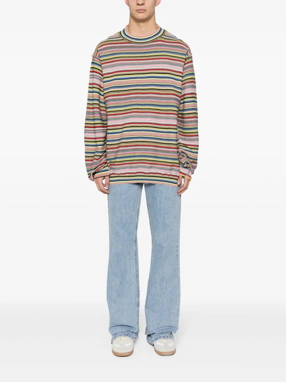 MAISON MARGIELA Striped Knitted T-shirt
