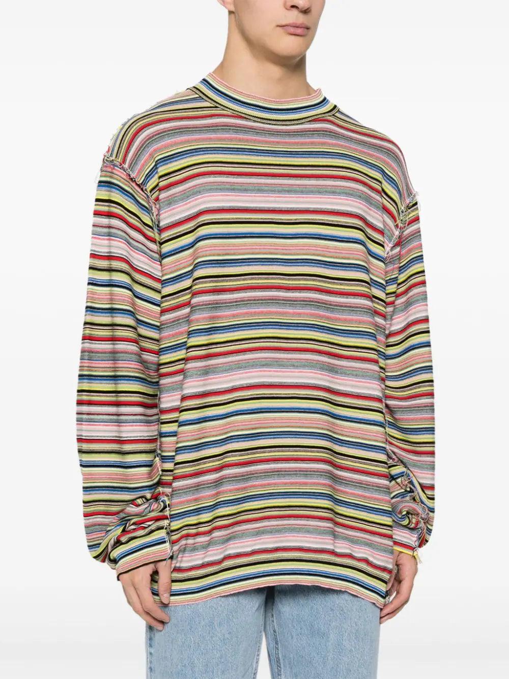 MAISON MARGIELA Striped Knitted T-shirt