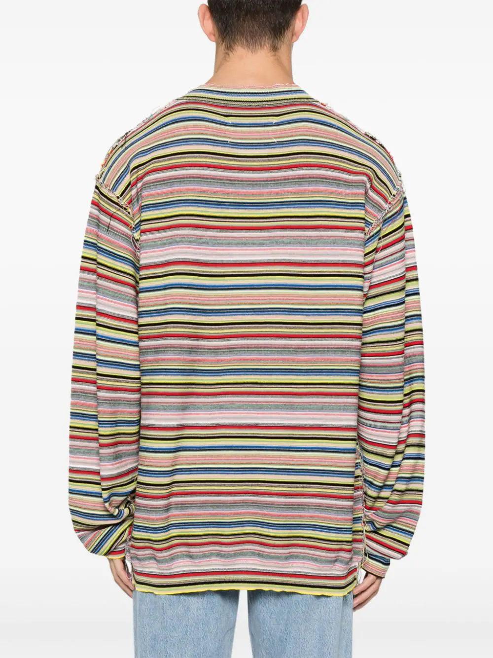 MAISON MARGIELA Striped Knitted T-shirt