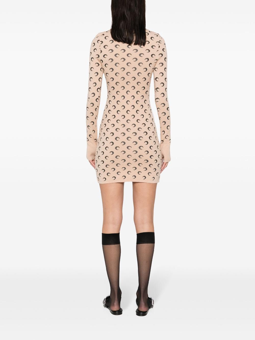 MARINE SERRE Moon Knit Mini Dress