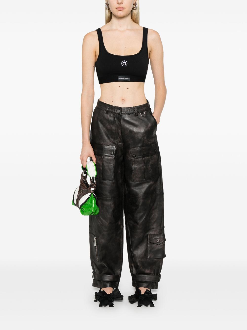 MARINE SERRE Moon Logo Sport Bra