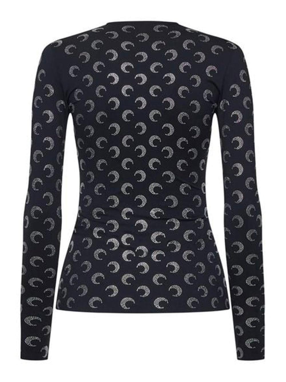 MARINE SERRE Moon Rhinestoned Top