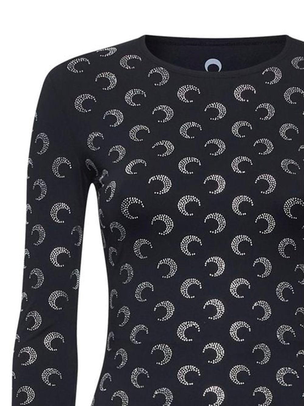 MARINE SERRE Moon Rhinestoned Top