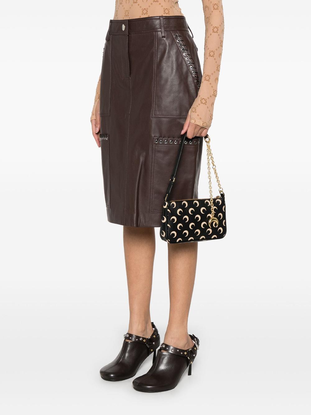 MARINE SERRE Moon Screenprint Leather Core