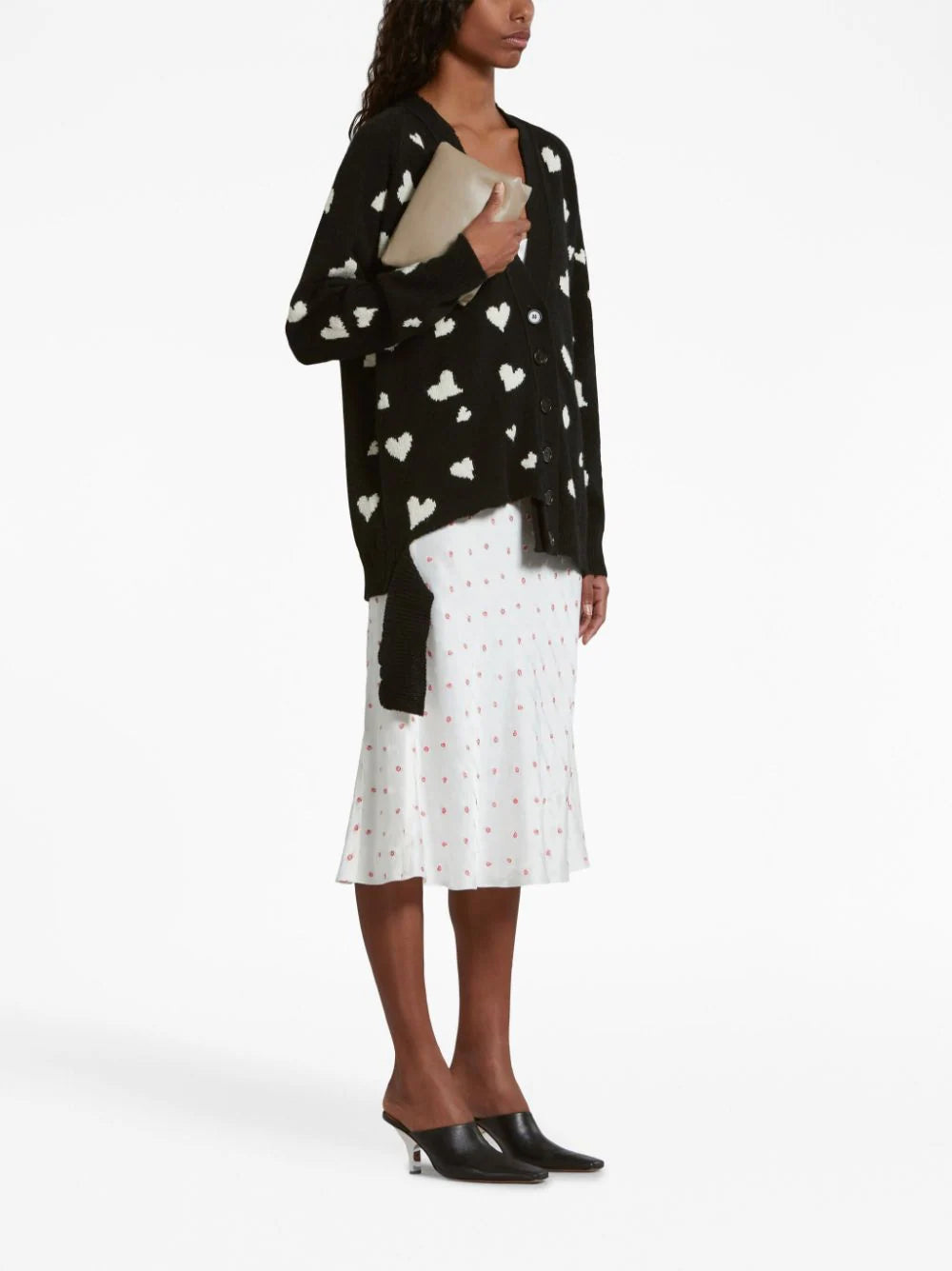 MARNI Cardigan With Bunch Of Hearts Motif